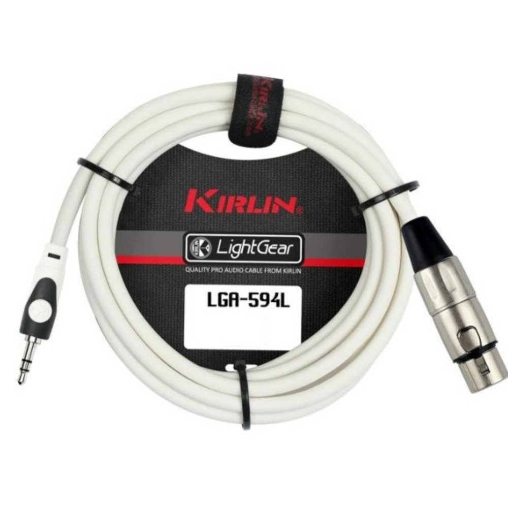 Кабель аудио 1xMini Jack - 1xXLR Kirlin LGA-594L 2M WH 2.0m