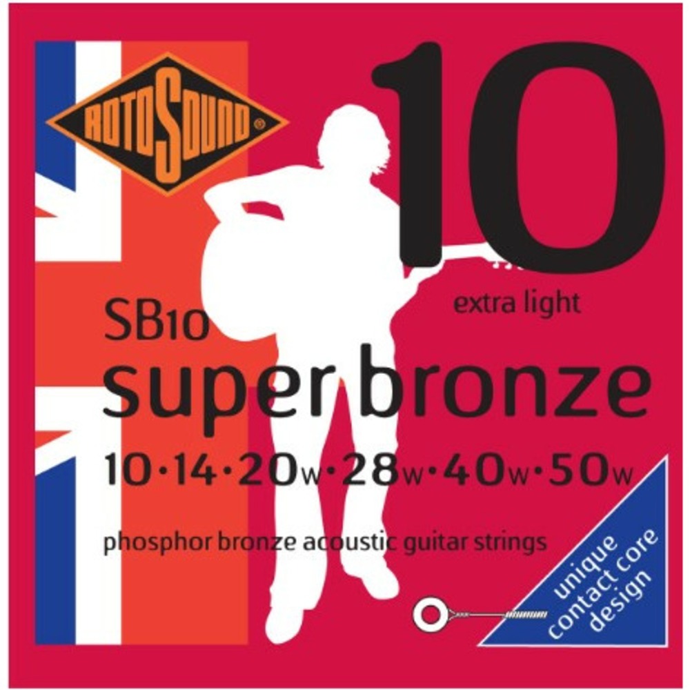 Струны для акустической гитары ROTOSOUND SB10 STRINGS PHOSPHOR BRONZE