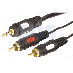 Кабель аудио 1xMini Jack - 2xRCA Rexant 17-4235 Gold (1 штука) 5.0m