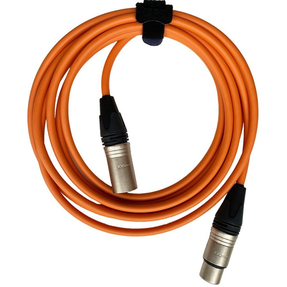 Кабель аудио 1xXLR - 1xXLR GS-PRO XLR3F-XLR3M orange 8.0m