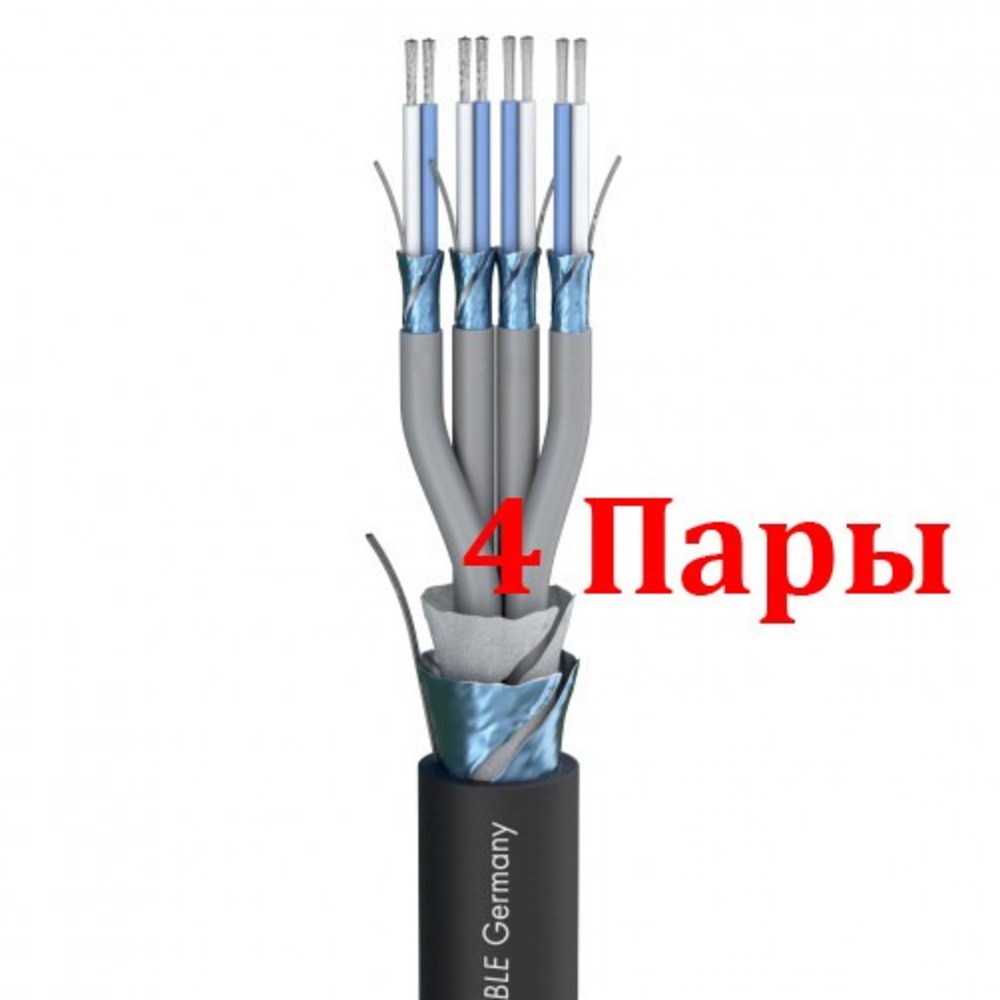 Мультикор на метраж Sommer Cable 100-0101-04 SC-Mistral MCF Black