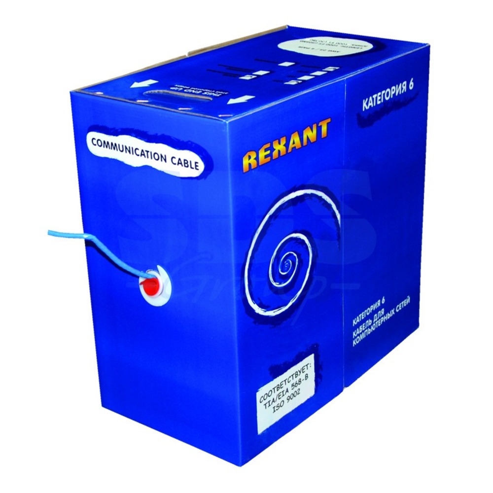 Кабель витая пара на катушке Rexant 01-0147 FTP 4PR 23AWG CAT6 (305 метров)