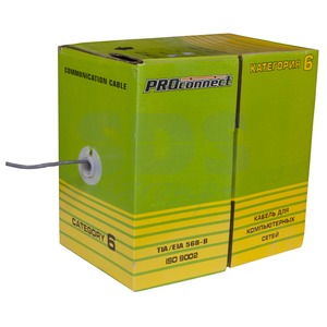 Кабель витая пара на катушке PROconnect 01-0047-3 UTP 4PR 23AWG CAT6 LT (305 метров)