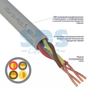 Кабель огнестойкий Rexant 01-4937 КПСнг(А)-FRLSLTx 2x2x0,50 мм2 (200 метров)