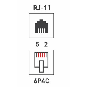 Переходник RJ11 - RJ11 Rexant 03-0022 RJ-14 6P4C гнездо-гнездо 50шт.