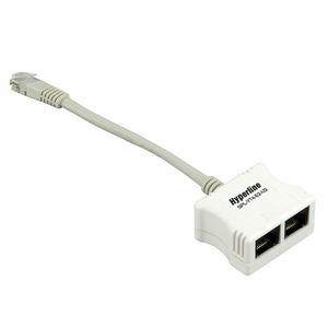 Переходник RJ45 - RJ45 Hyperline SPL-YT4-E2-U2