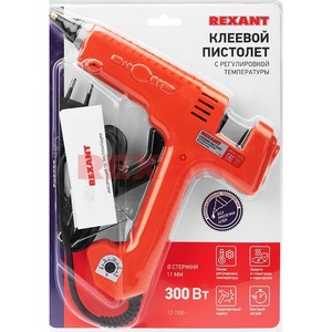 Пистолет клеевой Rexant 12-1550 300 Вт, 11 мм, настройка температуры