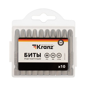 Бита для шуруповерта Kranz KR-92-0417 PH3х50 мм сталь S2  (упак. 10 шт.)