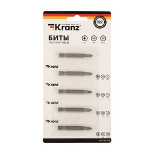 Бита для шуруповерта Kranz KR-12-6312 PZ 1x50 мм сталь S2 5 шт.