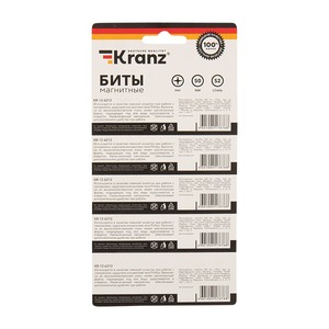 Бита для шуруповерта Kranz KR-12-6212 PH 1x50 мм сталь S2 5 шт.