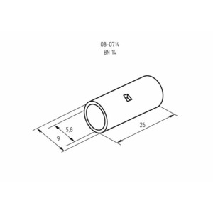 Соединительная гильза Rexant 08-0714 L-26 мм 16 мм (ГМЛ (DIN) 16) (50 штук)