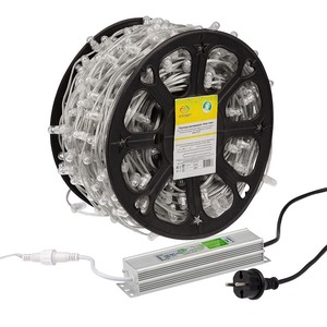 Гирлянда «LED Клип-лайт» Neon-Night 325-155 12 V, прозрачный ПВХ, 150 мм, цвет диодов белый (100 метров)