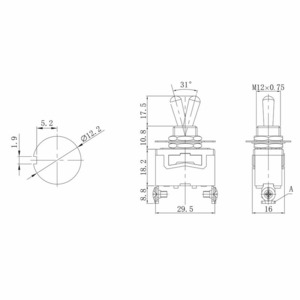 Тумблер Rexant 36-4110-1 250V 15А (2c) ON-OFF однополюсный, 1шт