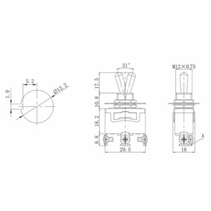 Тумблер Rexant 36-4111 250V 15А (3c) ON-ON однополюсный, 10шт