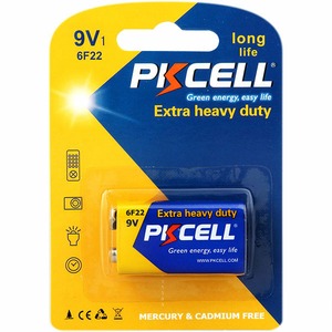 Батарейка PKCELL 6F22-1B тип - 9V(Крона) 1 шт в блистере