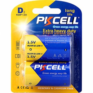 Батарейка PKCELL R20P-2B тип - D(R20) 2 шт в блистере