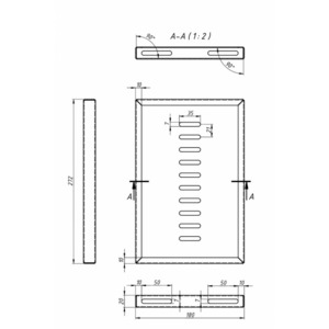 Полка стационарная для рэковых шкафов Hyperline SSH3-180-RAL9005