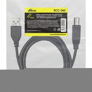 Кабель USB 2.0 Тип A - B Ritmix RCC-060 1.8m