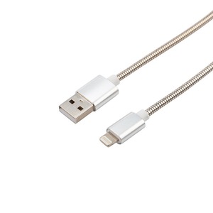 Кабель USB 2.0 Тип A - Lightning Rexant 18-7057 USB-Lightning 2 A, матовая сталь 1.0m