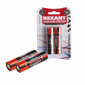 Аккумулятор Li-ion 18650 Rexant 30-2010-05 3.7V 2400 mAH (2 штуки)