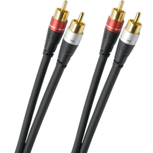 Кабель аудио 2xRCA - 2xRCA GS-PRO 2RCA-2RCA black 1.5m