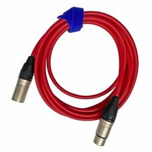 Кабель аудио 1xXLR - 1xXLR GS-PRO XLR3F-XLR3M red 1.0m