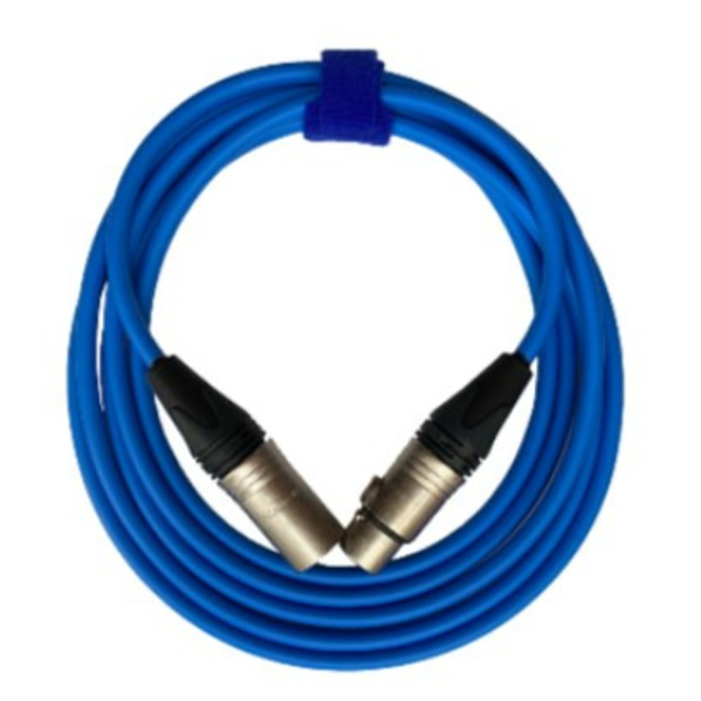 Кабель аудио 1xXLR - 1xXLR GS-PRO XLR3F-XLR3M blue 1.5m