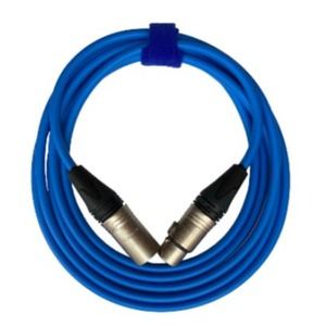 Кабель аудио 1xXLR - 1xXLR GS-PRO XLR3F-XLR3M blue 10.0m