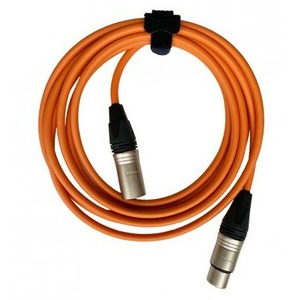 Кабель аудио 1xXLR - 1xXLR GS-PRO XLR3F-XLR3M orange 1.0m