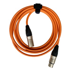 Кабель аудио 1xXLR - 1xXLR GS-PRO XLR3F-XLR3M orange 5.0m