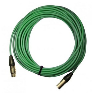 Кабель аудио 1xXLR - 1xXLR GS-PRO XLR3F-XLR3M green 10.0m