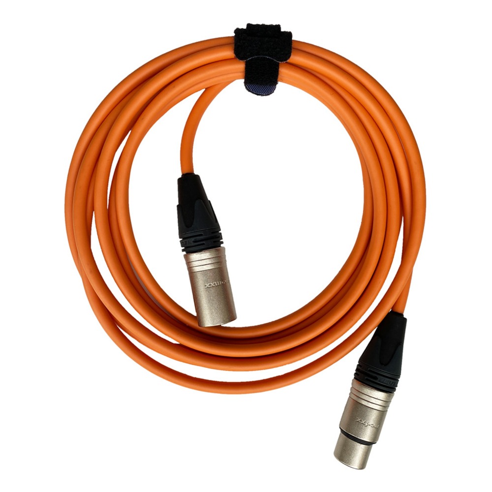 Кабель аудио 1xXLR - 1xXLR GS-PRO XLR3F-XLR3M orange 2.0m