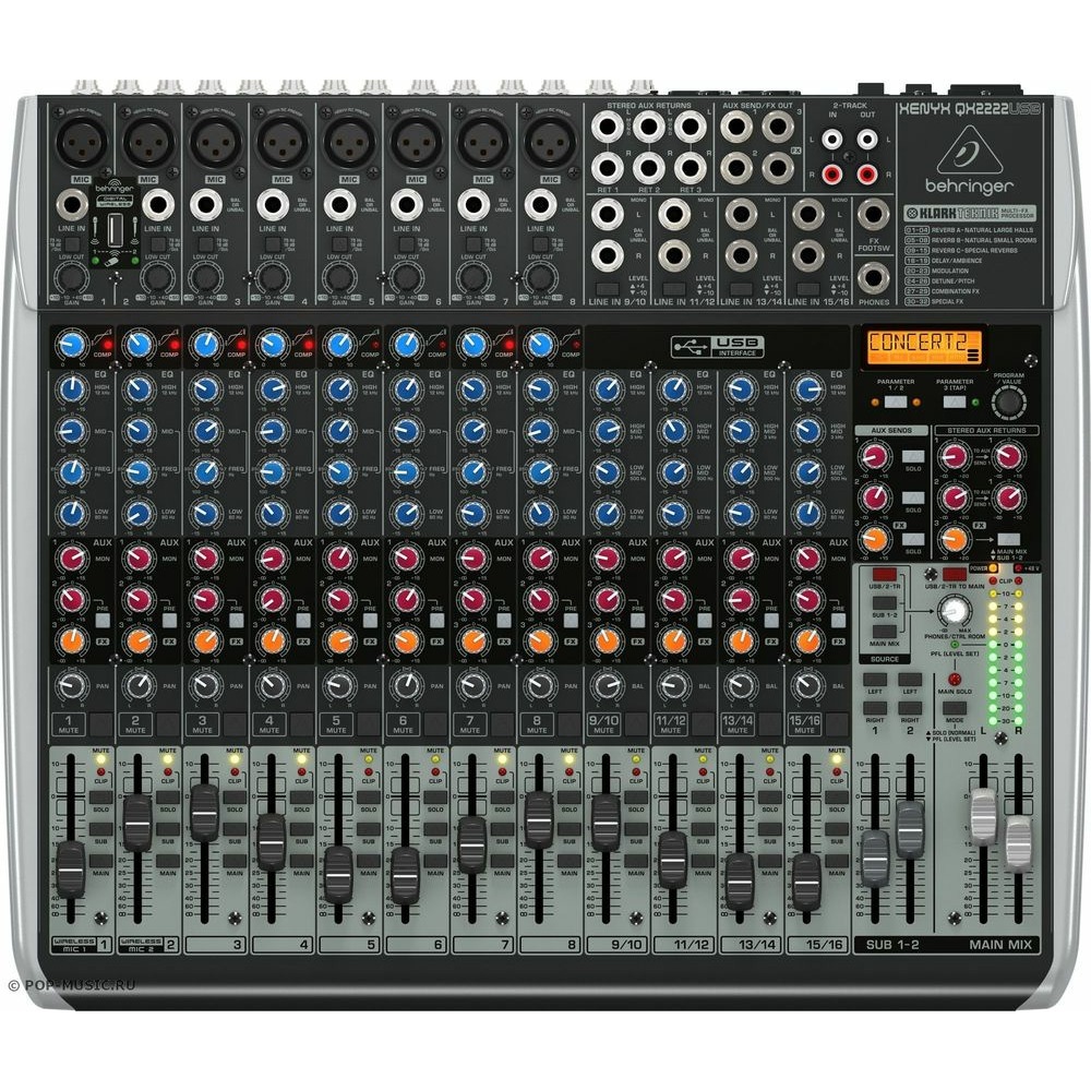 Аналоговый микшер Behringer XENYX QX2222USB