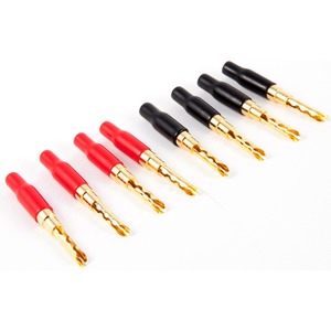 Разъем "Банана" Black Rhodium Gold Plated Z Plug Screw Banana Red