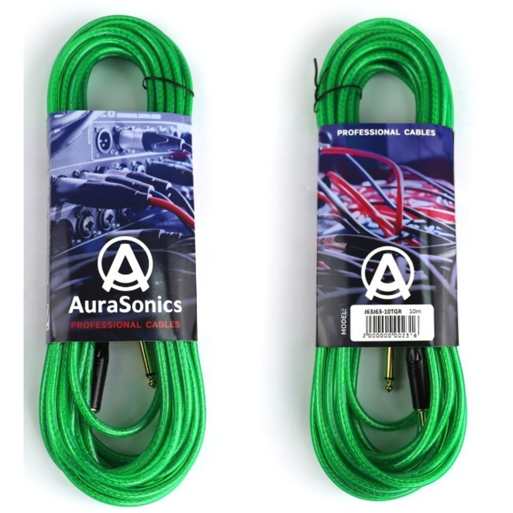 Кабель аудио 1xJack - 1xJack AuraSonics J63J63-10TGR 10.0m