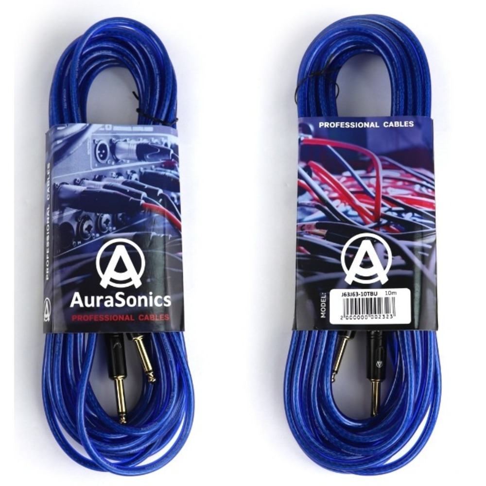 Кабель аудио 1xJack - 1xJack AuraSonics J63J63-10TBU 10.0m