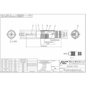 Разъем Банана Aec Connectors BP-103 Gold Set-2