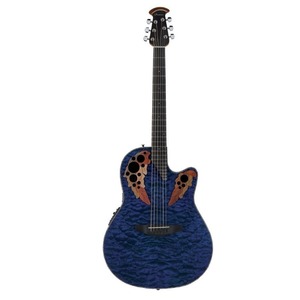 Электроакустическая гитара Ovation CE44P-8TQ Celebrity Elite Plus Mid Cutaway Trans Blue Quilt Maple