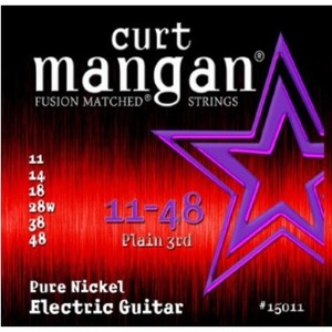 Струны для электрогитары CURT MANGAN Electric Pure Nickel 11-48