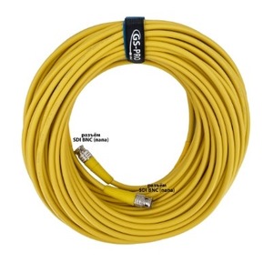 Кабель коаксиальный BNC - BNC GS-PRO 12G SDI BNC-BNC mob yellow 4.0m