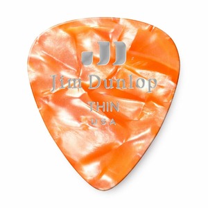 Медиатор DUNLOP 483P08TH Celluloid Orange Pearloid Thin 12Pack