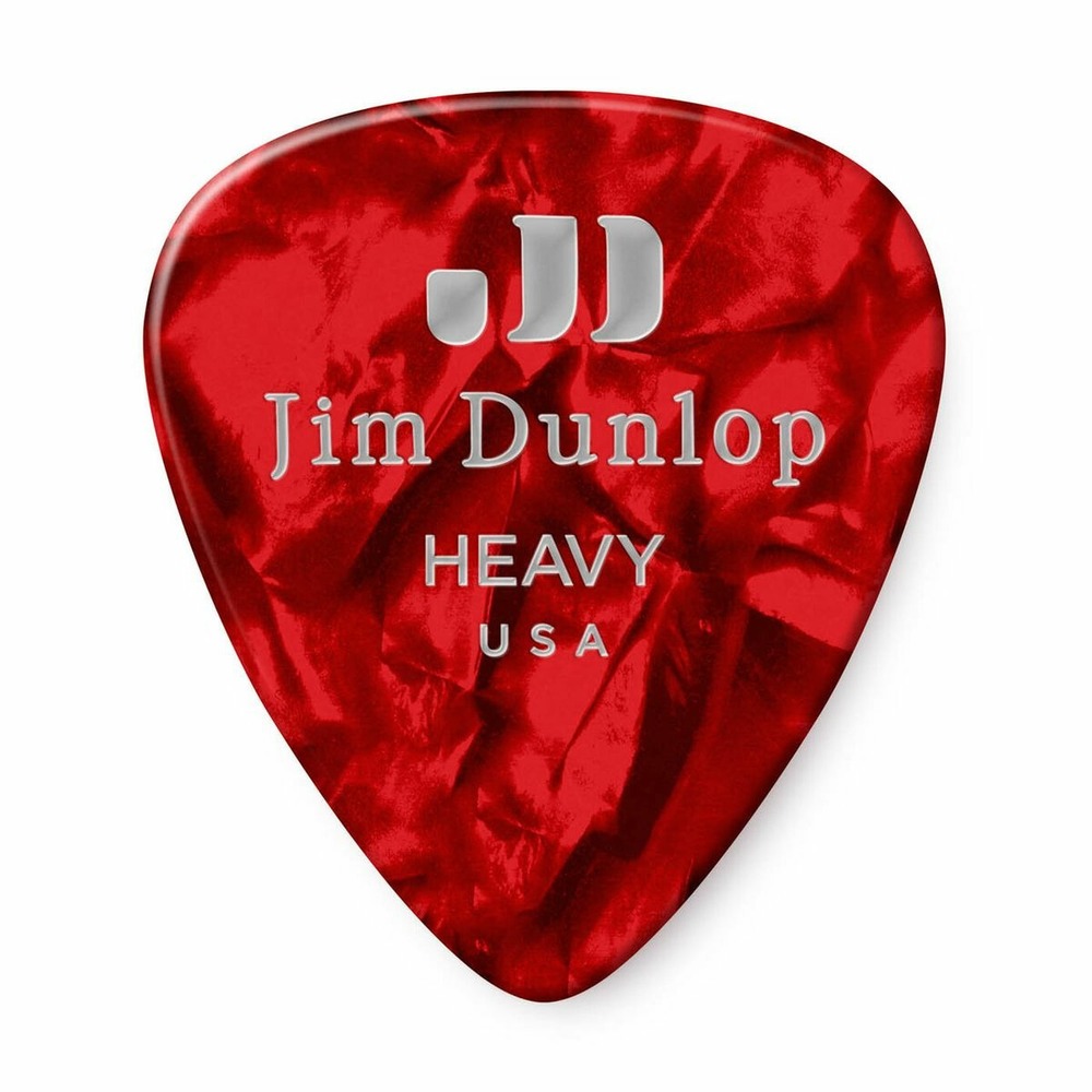 Медиатор DUNLOP 483P09HV Celluloid Red Pearloid Heavy 12Pack