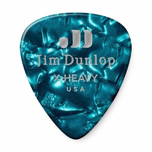 Медиатор DUNLOP 483P11XH Celluloid Turquoise Pearloid Extra Heavy 12Pack