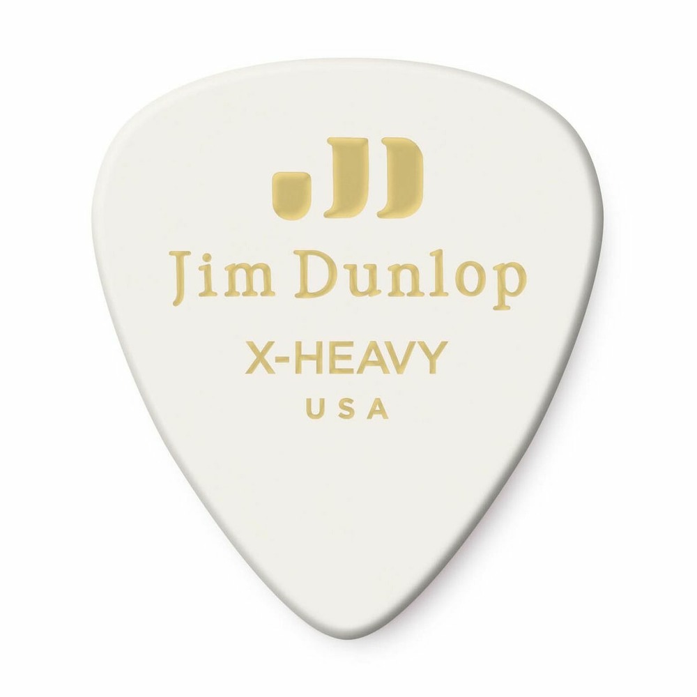 Медиатор DUNLOP 483P01XH Celluloid White Extra Heavy 12Pack