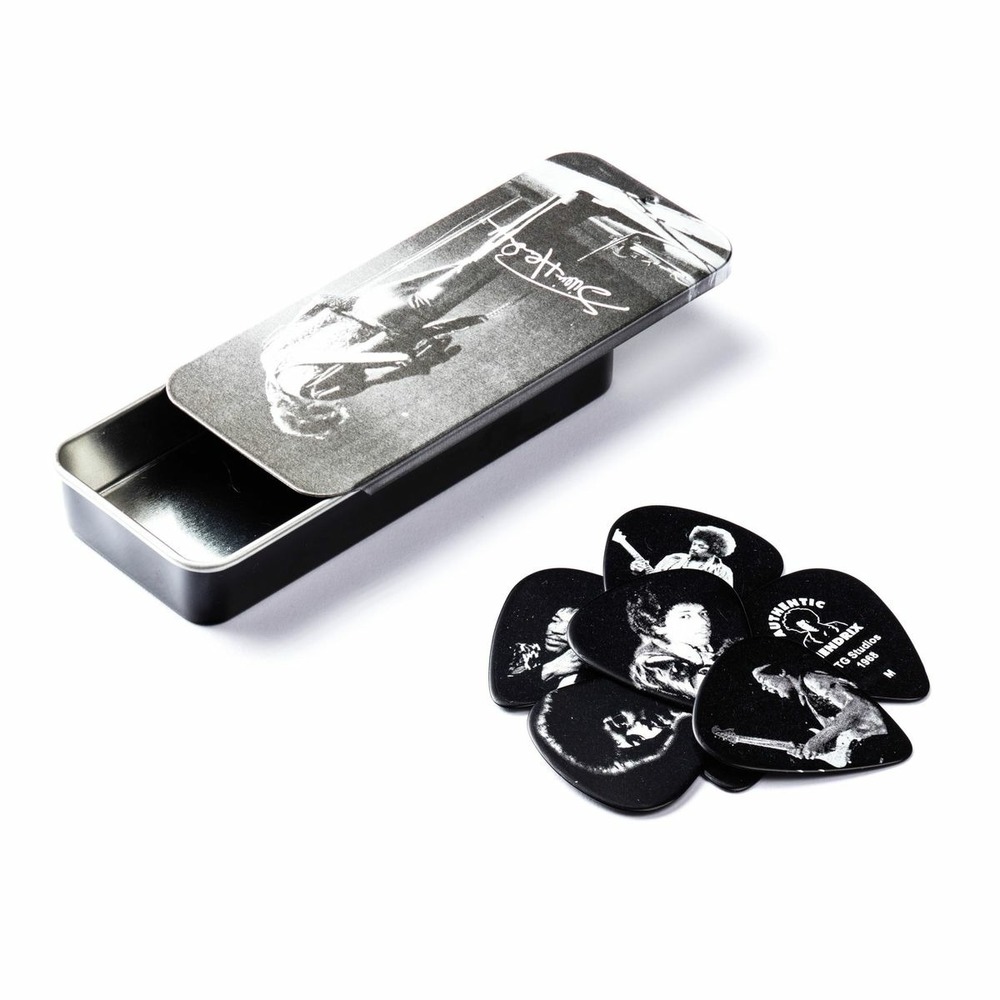 Медиатор DUNLOP JHPTR06M Jimi Hendrix Silver Portrait Pick Tin