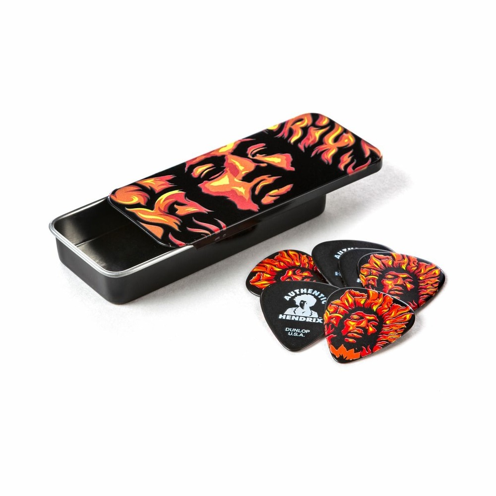 Медиатор DUNLOP JHPT14H Jimi Hendrix Voodoo Fire Pick Tin