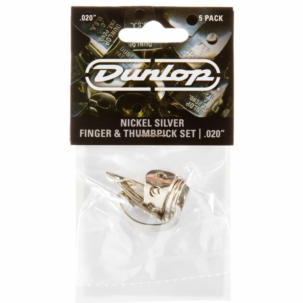 Медиатор DUNLOP 33P020 Nickel Silver Fingerpick 5Pack