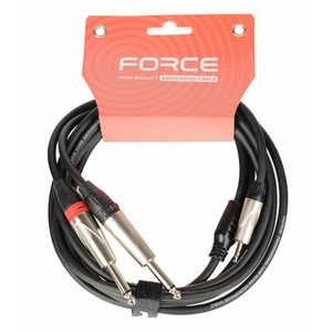 Кабель аудио 1xMini Jack - 2xJack FORCE FLC-15/3