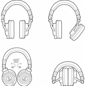 Наушники мониторные классические Audio-Technica ATH-M50X WH